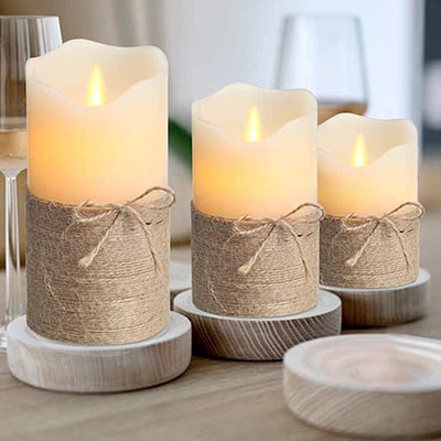 "Candle Wicks using jute products"